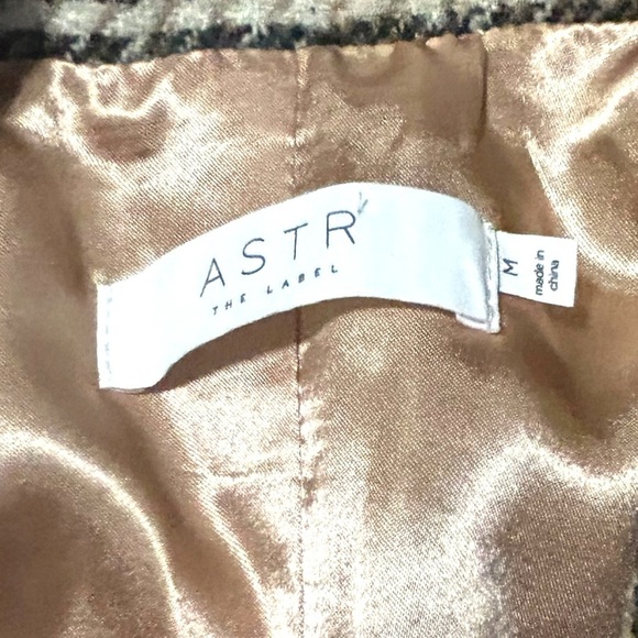 NWT Astr the label Black Tan Harlow Blazer Hazelnut Black Houndstooth Sz Medium - Picture 6 of 10